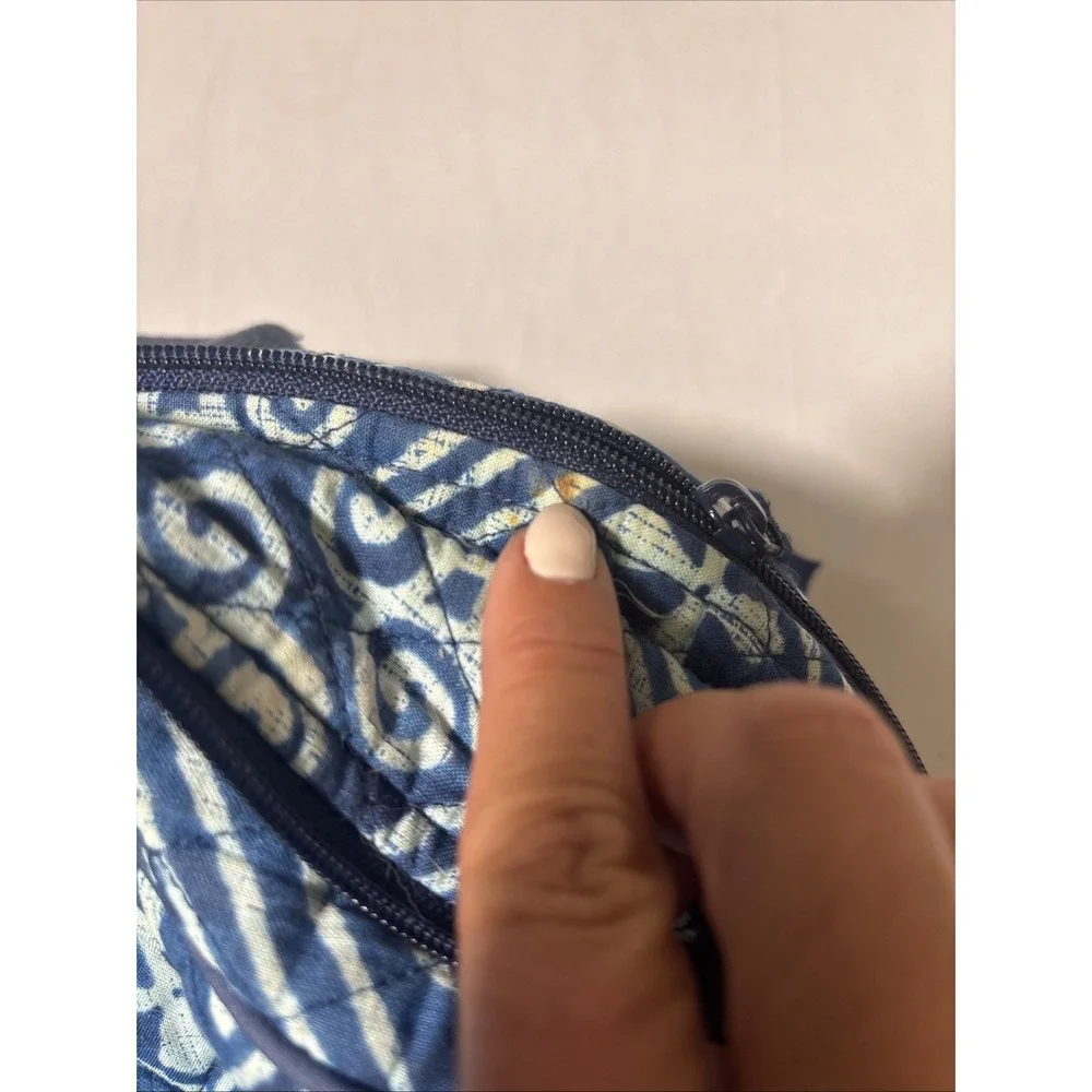 Vera Bradley Cuban Tiles Campus Tech Backpack RETIRED Blue Laptop Compartment